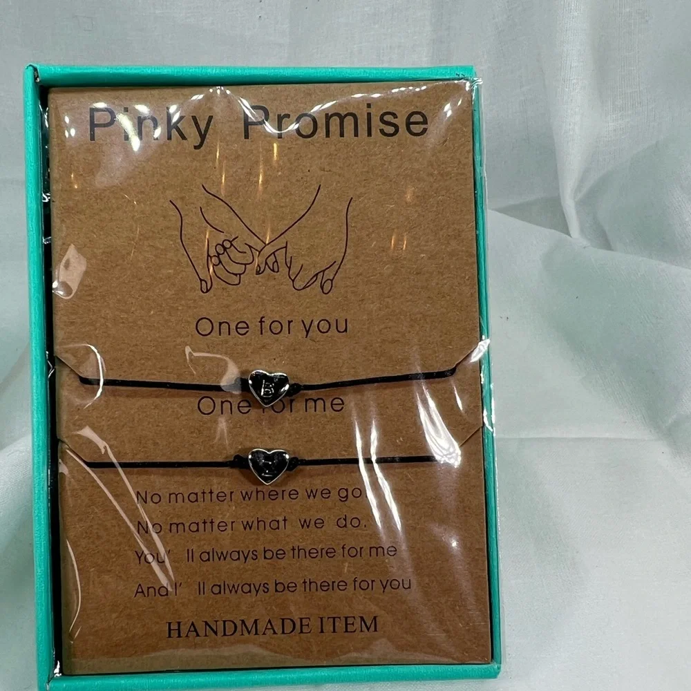 Pinky Promise Best Friends BFF Girlfriend Boyfriend Couple Mom Kid Bracelets